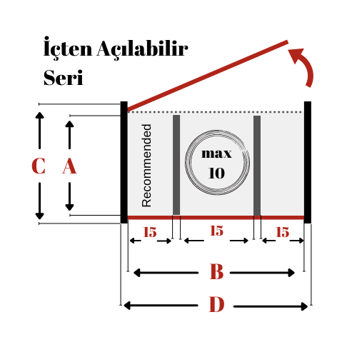 MG-L35 AS kablo taşıyıcı teknik çizim